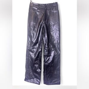 Women's Black Leather Pants (NWT)